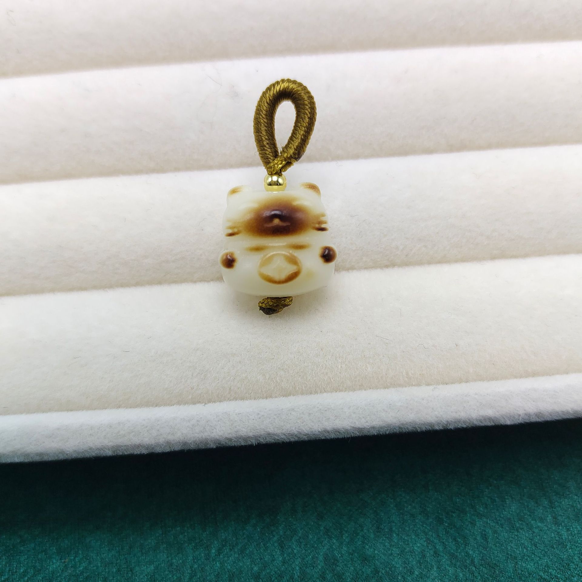 天然菩提根猫爪猫咪莲花小滴溜挂坠手串项链吊坠隔珠文玩饰品配件详情8