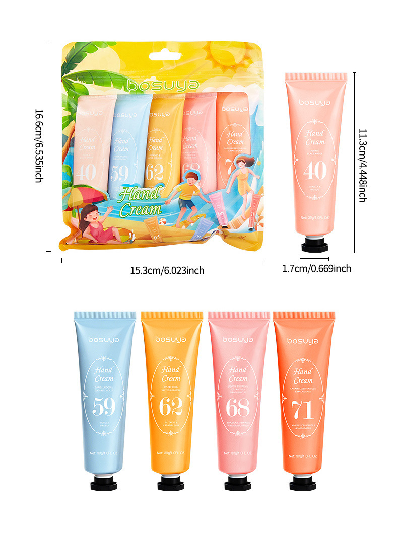 [OEM fábrica de procesamiento personalizado] crema de manos 5 piezas para guardar fragancia hidratación hidratación nutrición manos desalinización líneas de la mano pic 16