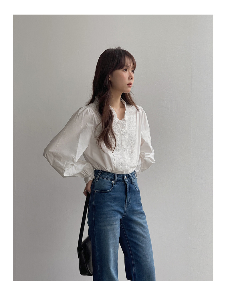 【90s Retro Horn 】 Ge Ming High-waisted slightly flared jeans for Women 2025 Spring New floor-length Pants R155H pic 53