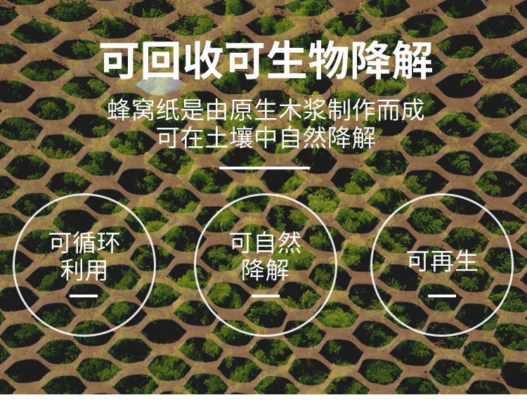 蜂窝纸ins风防震缓冲包装纸 打包礼物平张纸 可降解环保 牛皮纸蜂巢 牛皮纸材质 手工DIY材料详情3