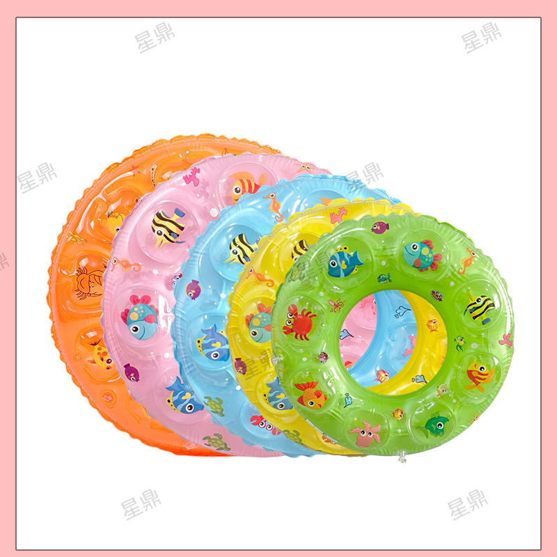 游泳圈儿童成人水晶圈腋下圈批发可爱卡通加厚大浮力泳圈救生圈详情16