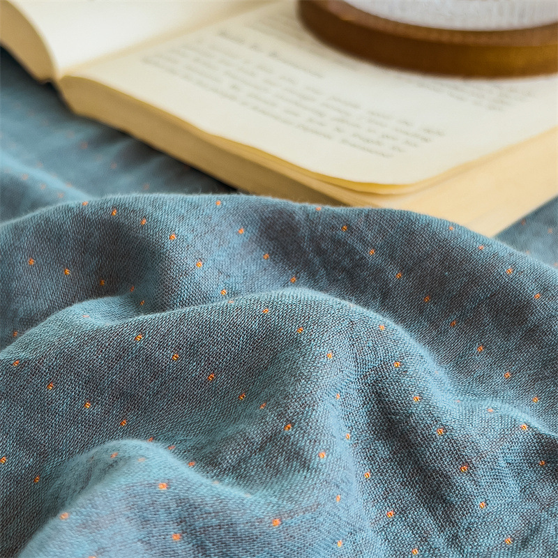 Pure cotton yarn-dyed jacquard double-layer gauze bed cover, single piece of all-cotton gauze mattress protective cover, bedspread, bed cover, single piece of bedding pic 75