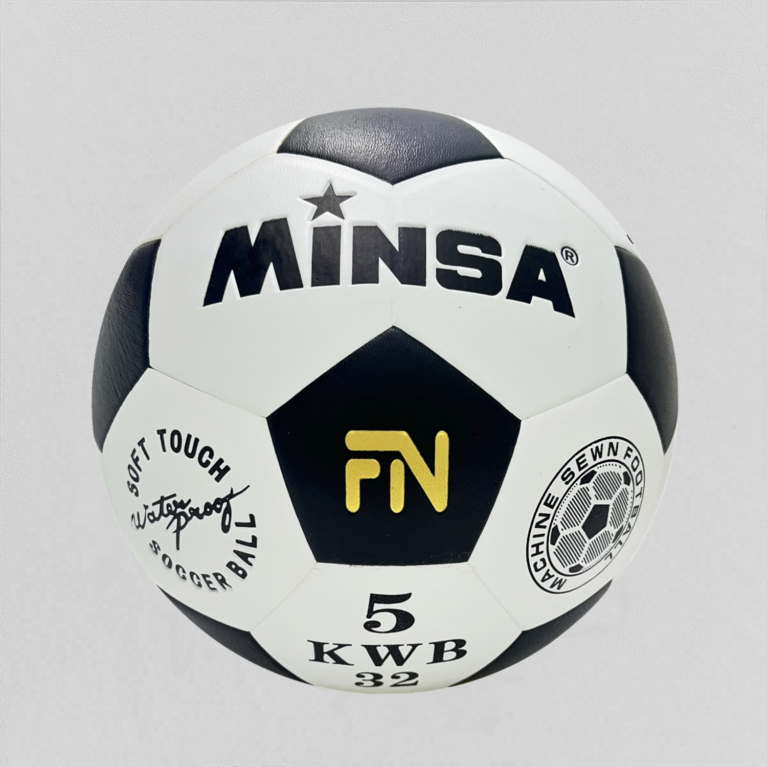 足球工厂直销MINSA5号PVC贴皮足球成人学生训练专用耐磨可印logo详情1