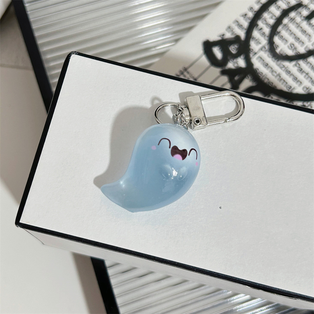 Creative and cute glow-in-the-dark little ghost keychains, funny three-dimensional Halloween dolls, schoolbags, pendants, and ins accessories pic 16