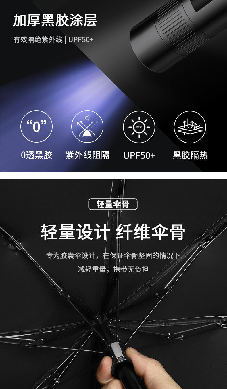 五折伞晴雨两用女太阳伞防晒防紫外线胶囊伞折叠迷你遮阳雨伞详情13