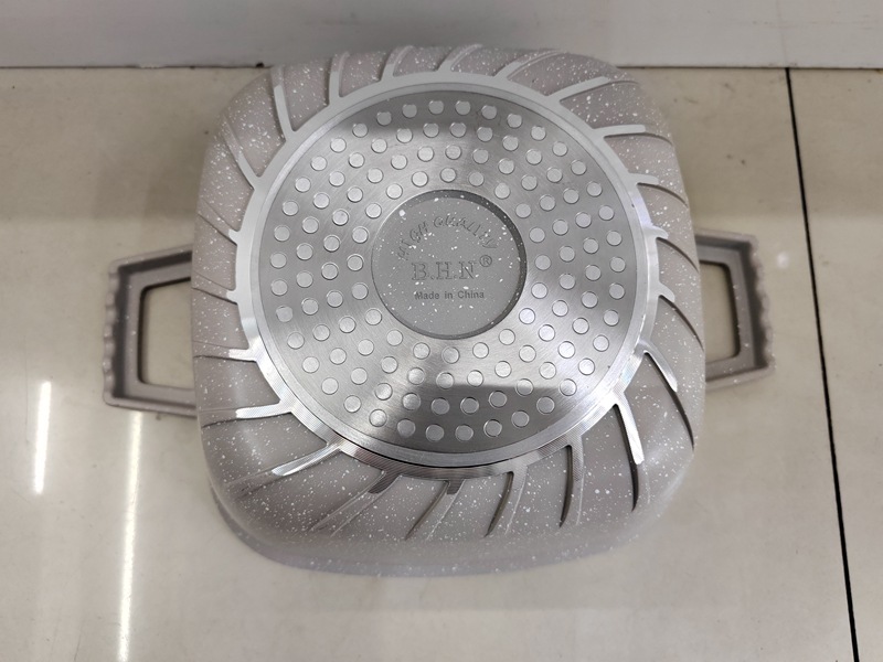 cookware Set 17-piece Square soup pot set, Marble smoke-free aluminum pot set, Gift pot, Non-stick pot pic 5