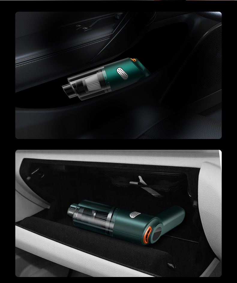Car vacuum cleaner, car wireless charging, car household handheld, small car interior mini, high power suction pic 7