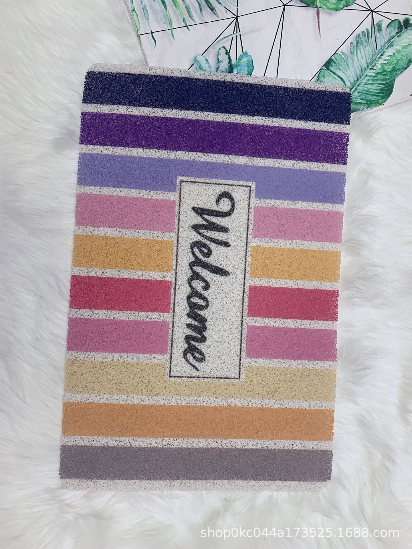 Wholesale of bathroom anti-slip MATS, carpets, water-absorbing PVC printed color strips, household floor MATS and pvc floor MATS in stock for foreign trade pic 5