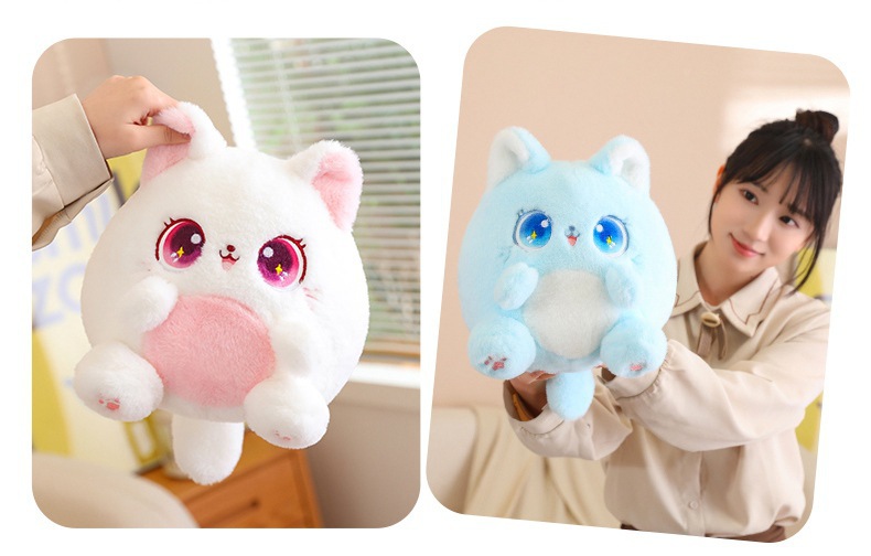 可爱卡姿猫系列猫咪公仔大眼猫咪毛绒玩具猫团子玩偶抱枕秀绒玩具跨境批发详情10