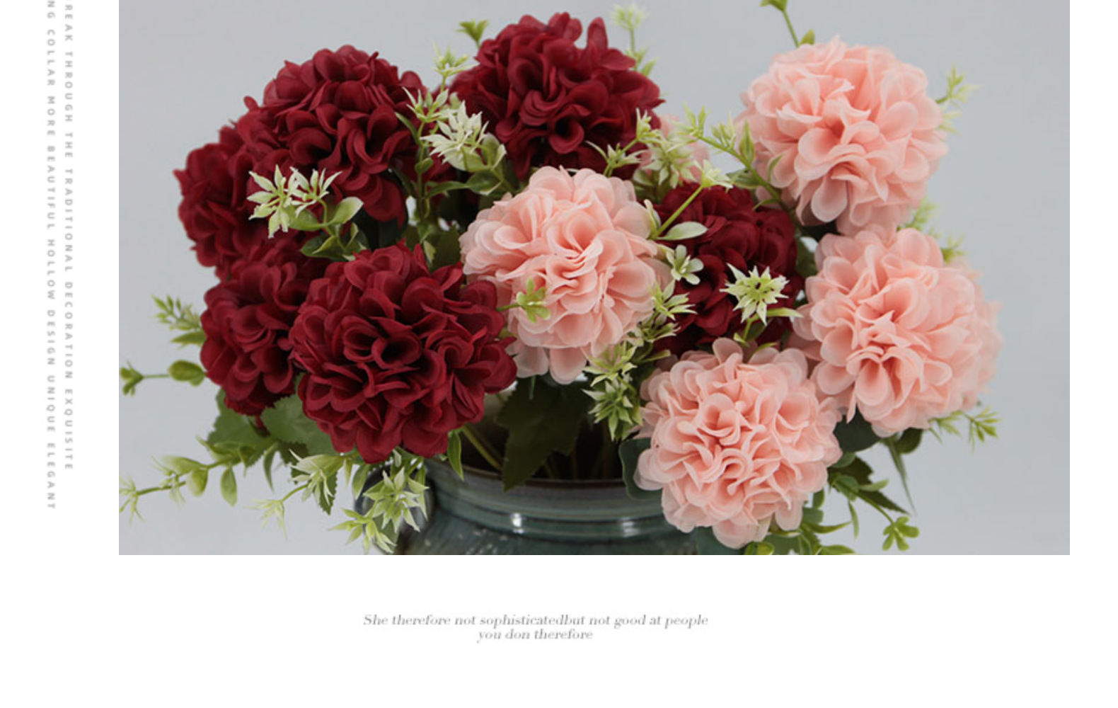 仿真花7头招财球婚礼家居装饰绣球花束拍摄道具摆件绢花假花批发详情22