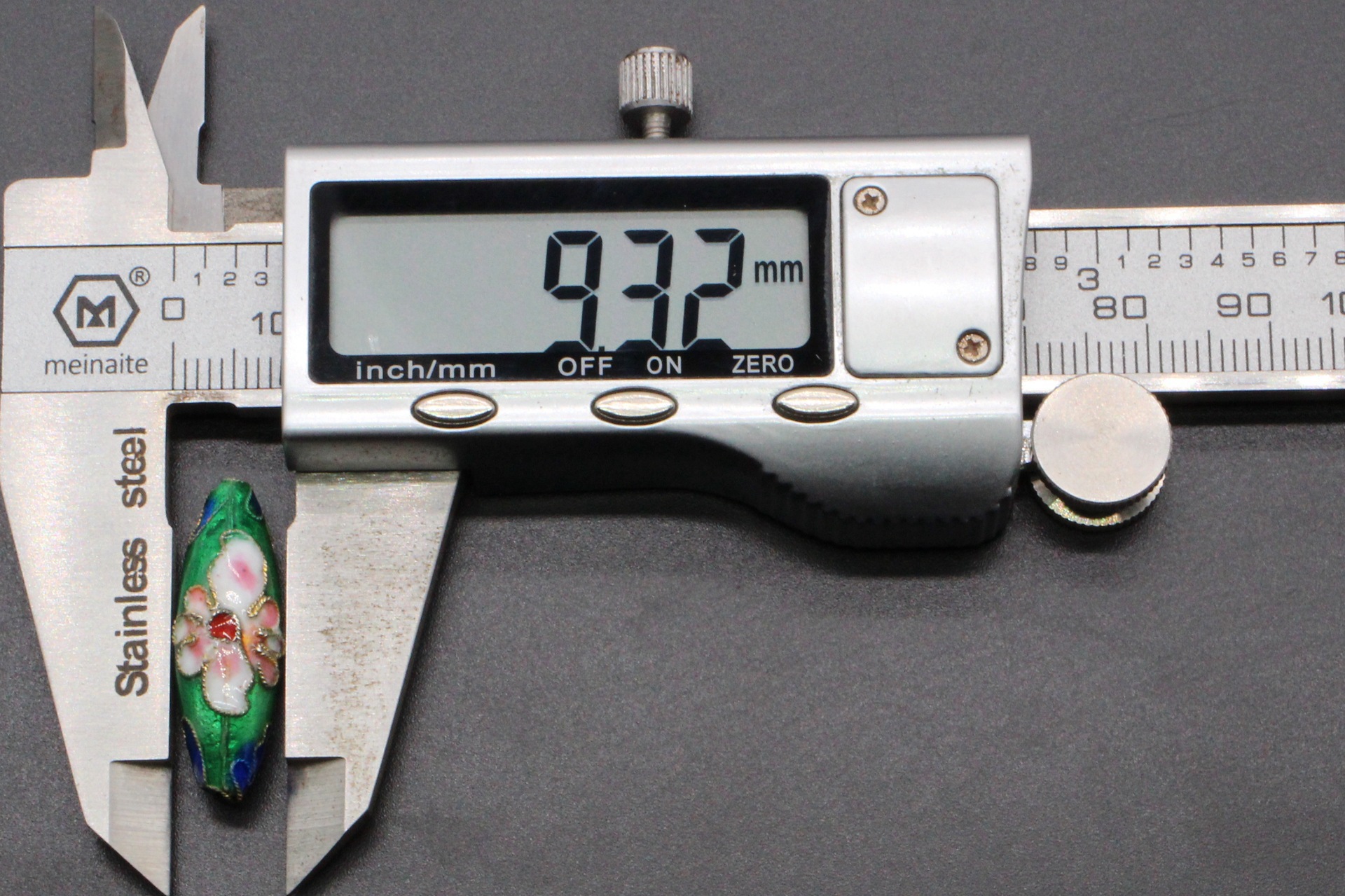 Traditional high-temperature enamel DIY jewelry accessories, cloisonne with beads, filigree, silver blue, 27*9 jujube pits pic 12