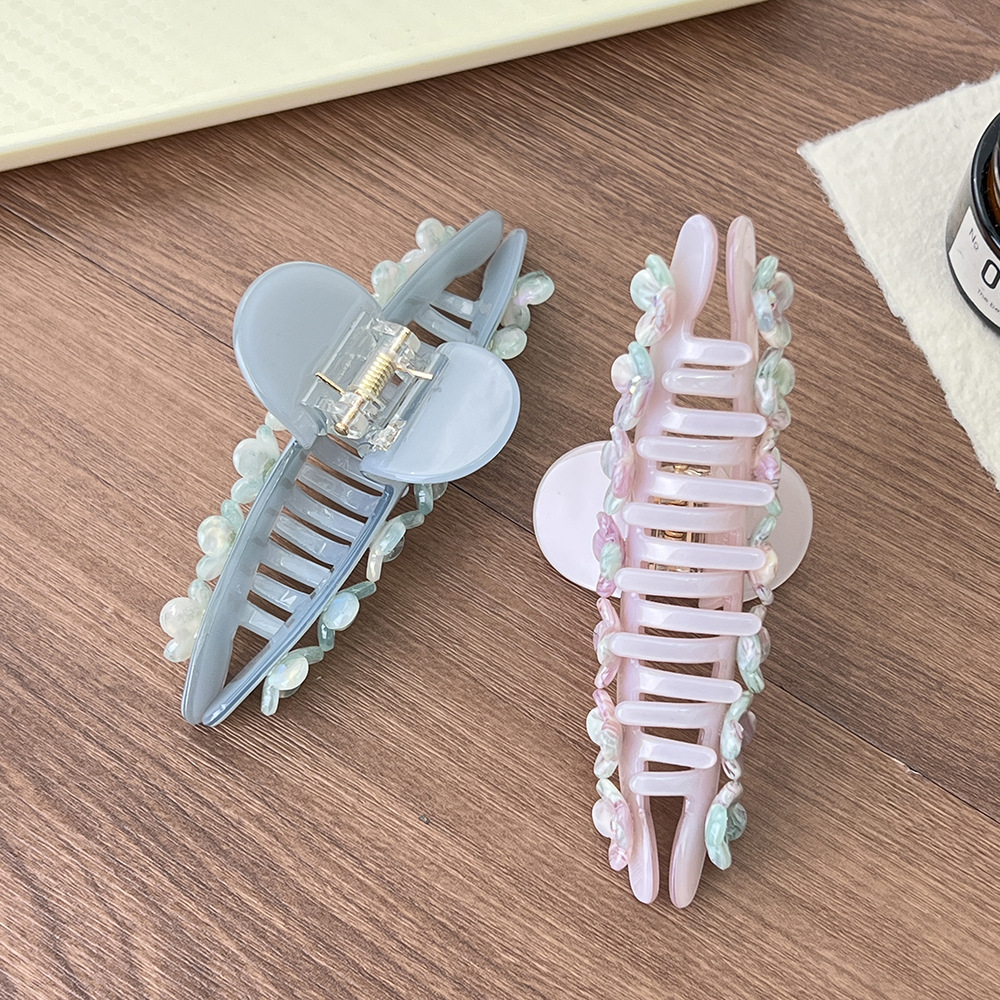 2025新款优雅气质花朵醋酸抓夹高级感鲨鱼夹头饰女后脑勺盘发发夹详情4