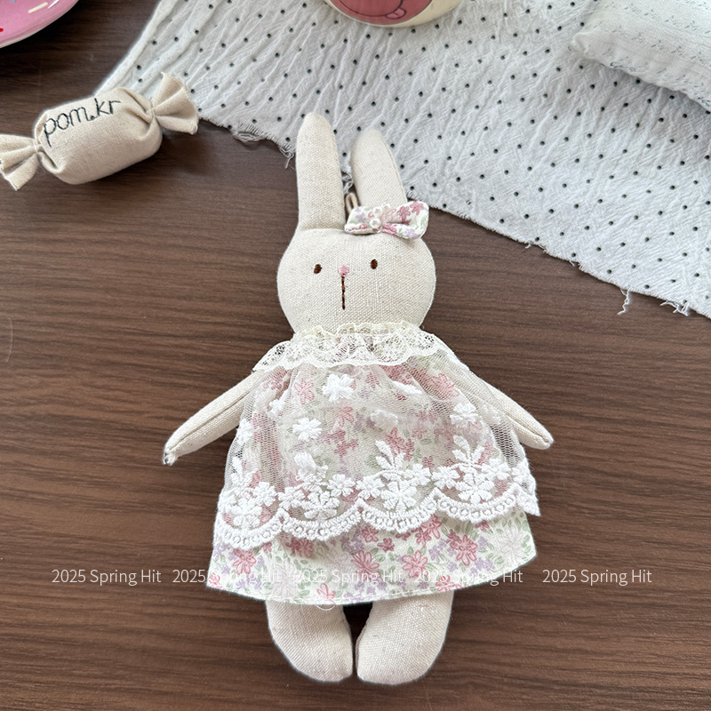 新款大号北欧风手布艺工可爱小兔子蕾丝卡通儿童玩偶玩具摆件挂件详情10
