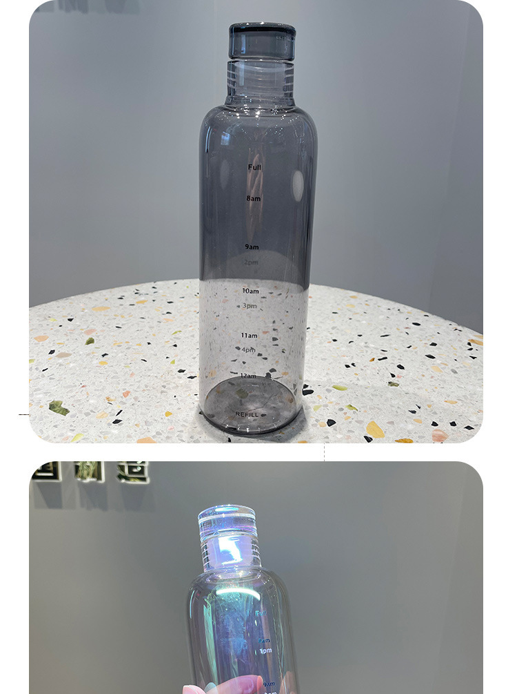 The same style of plastic cup with time scale as Xiaohongshu, transparent and highly attractive glass creative water cup, casual cup and gift cup pic 22