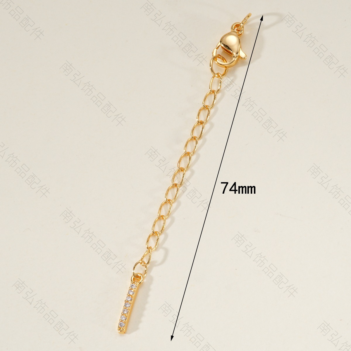 18k color-preserving copper gold-plated pearl necklace, extension chain spring buckle, high-end lobster buckle, DIY handmade jewelry accessory pic 4
