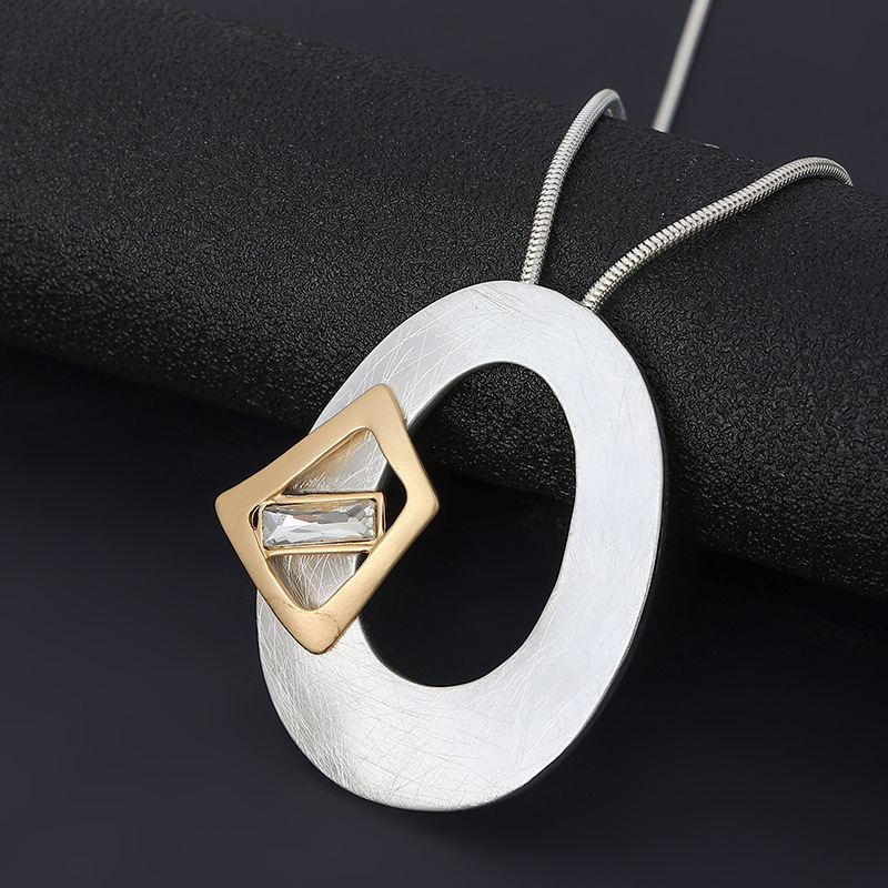 亚马逊爆款欧美外贸简约蛇骨链复古简约时尚ins风长款项链毛衣链详情14