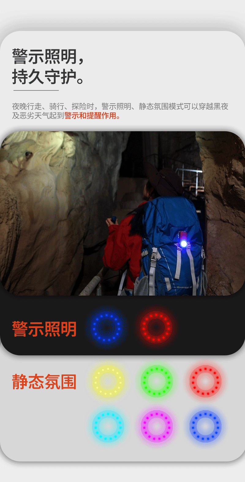 2026 Cross-border New Product: Strong Light EDC Mini Flashlight TYPE-C Magnetic Attraction Colorful Multi-Functional Camping Tent Lamp pic 10