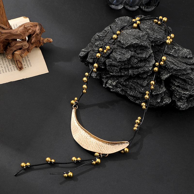 跨境专供亚马逊女士短项链高级感吊坠小众复古首饰锁骨链欧美批发详情9