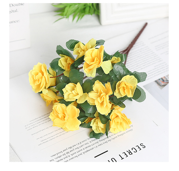 杜鹃花仿真花假花婚礼客厅装饰场景布置艺术插花户外工程办公文化仿真园艺玫瑰摆件详情10