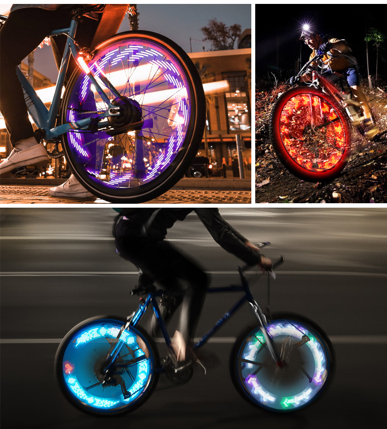 自行车辐条灯儿童夜骑风火轮单车轮胎发光车轮彩灯氛围轮毂闪光灯详情2