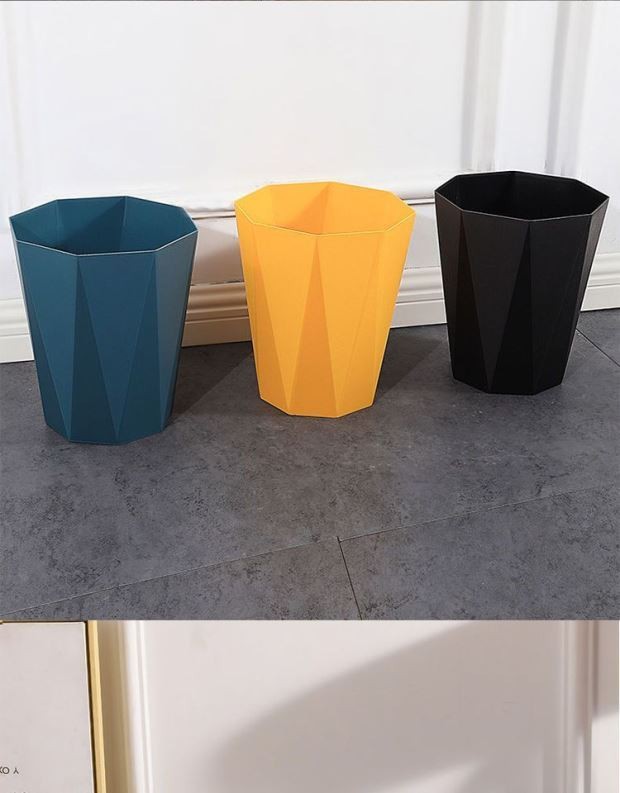 Wholesale of Nordic creative and simple diamond household trash cans without LIDS, large wastebaskets for kitchens, living rooms, offices and hotels pic 5