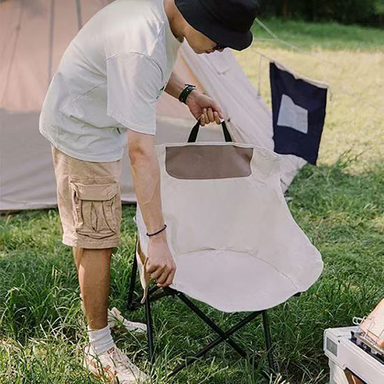 户外便携折叠椅月亮椅露营椅聚餐画画车载便携休闲椅折叠椅钓鱼椅详情18