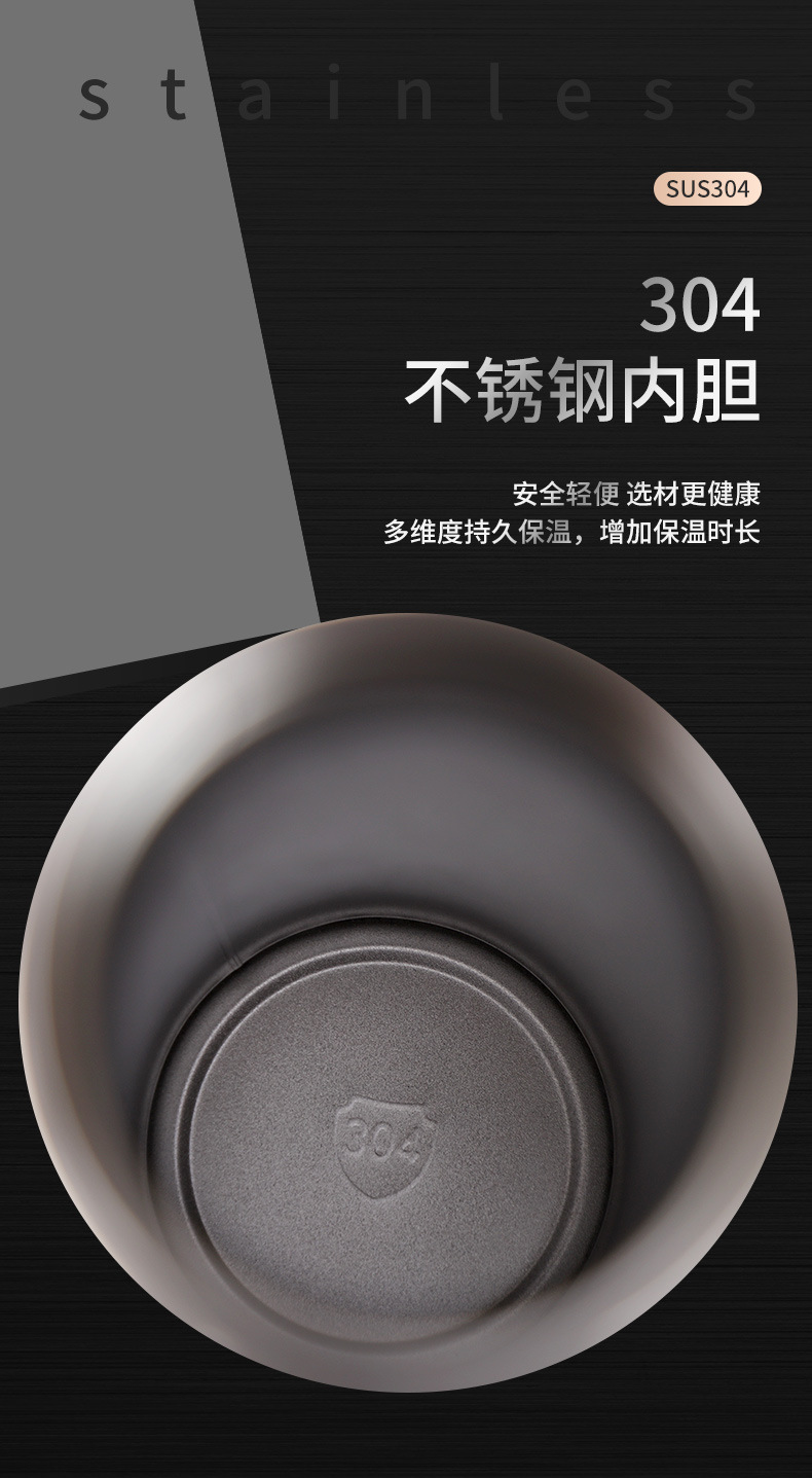 Smart temperature-measuring insulated cup, LED touch display temperature water cup, couple cup, creative business cup, gift water cup pic 5