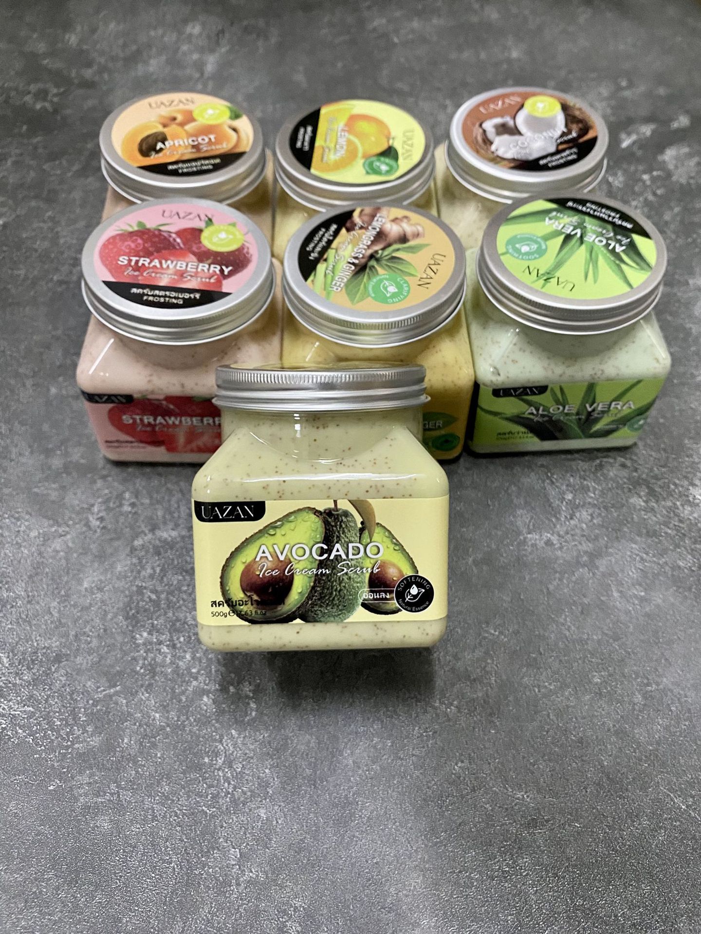 UAZAN植物水果磨砂膏身体去角质沐浴盐死皮清洁嫩肤美容护肤身体护理详情61