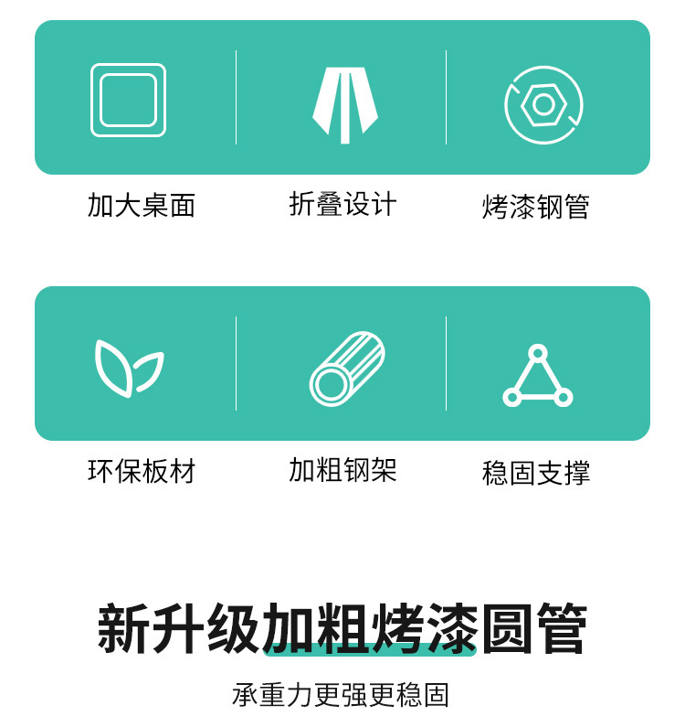 一件代发折叠桌家用小餐桌建议吃饭小桌子学生学习桌子宿舍长方形详情3