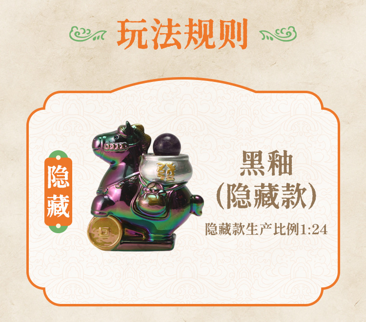 Tang Sancai cultural relics energy blind box, cartoon trendy toys, crystal design, resin handicrafts, ornaments, table ornaments, blind box pic 5