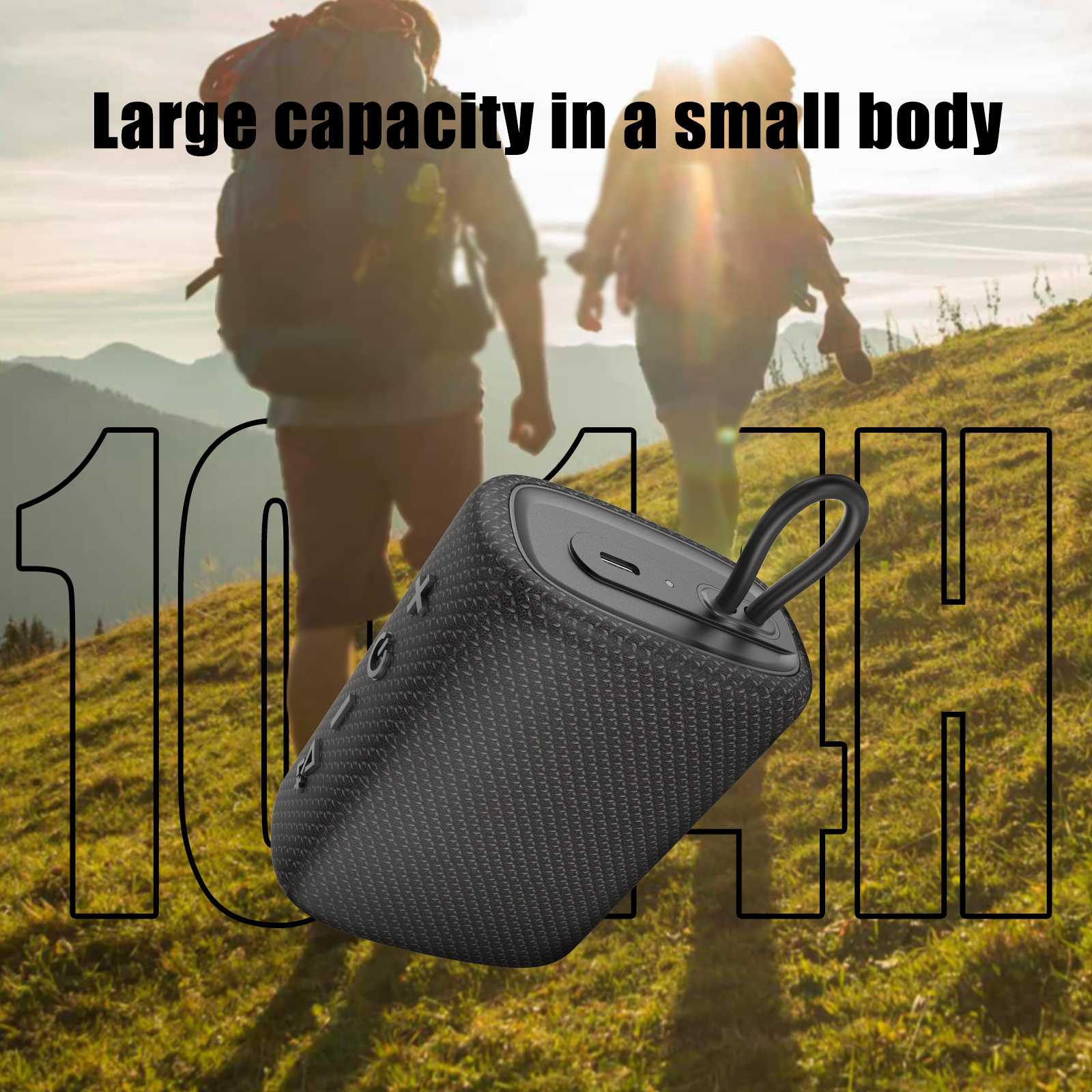 The AOOLIF fabric wireless Bluetooth speaker comes with a waterproof IPX4 Bluetooth speaker, a small steel cannon, and a card-inserting private mold pic 12