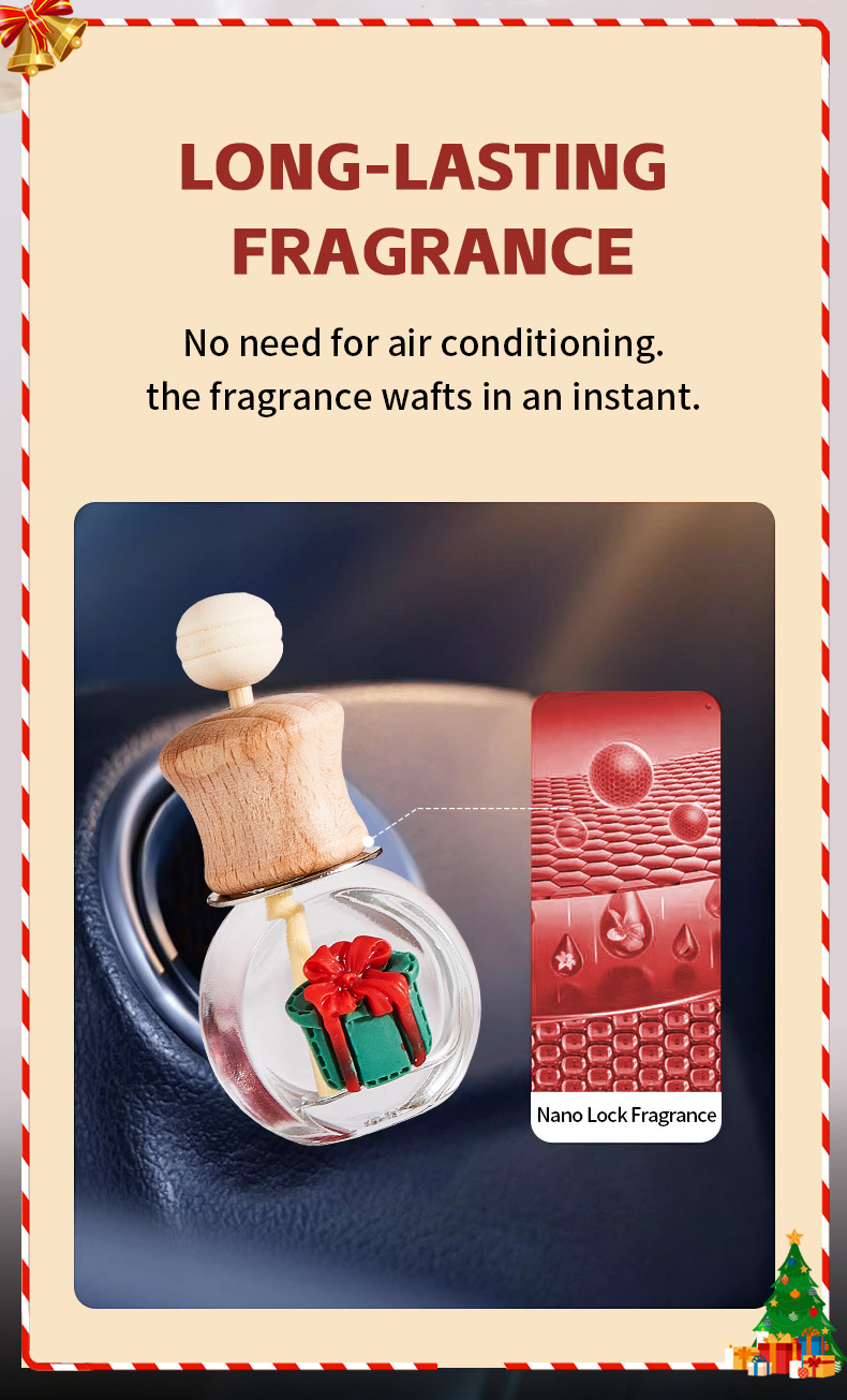 【跨境专供】FORMBO圣诞汽车香水持久留香车内装饰品精油车载香薰详情5