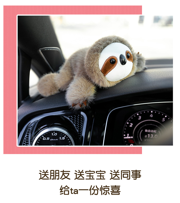 Cartoon capybara plush toy, West Highland dog, home panda figurine, car fox decoration, office sloth pic 10