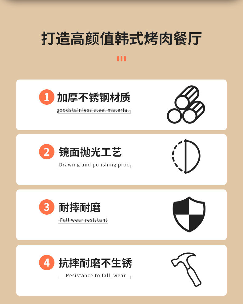Direct supply of stainless steel elliptical plates, creative restaurant dessert plates, commercial trays, Korean cuisine, golden plates, customized logos pic 4