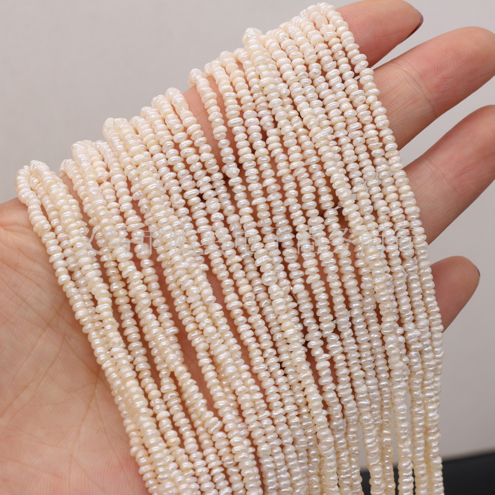 Exquisite natural freshwater pearl flat beads DIY jewelry accessories, handcrafted jewelry necklaces, semi-finished product production and wholesale pic 4