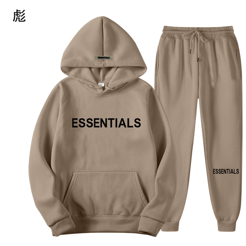 FEAROFGOD复线Essentials跨境新款套装胸前LOGO烫印情侣连帽套装F详情11