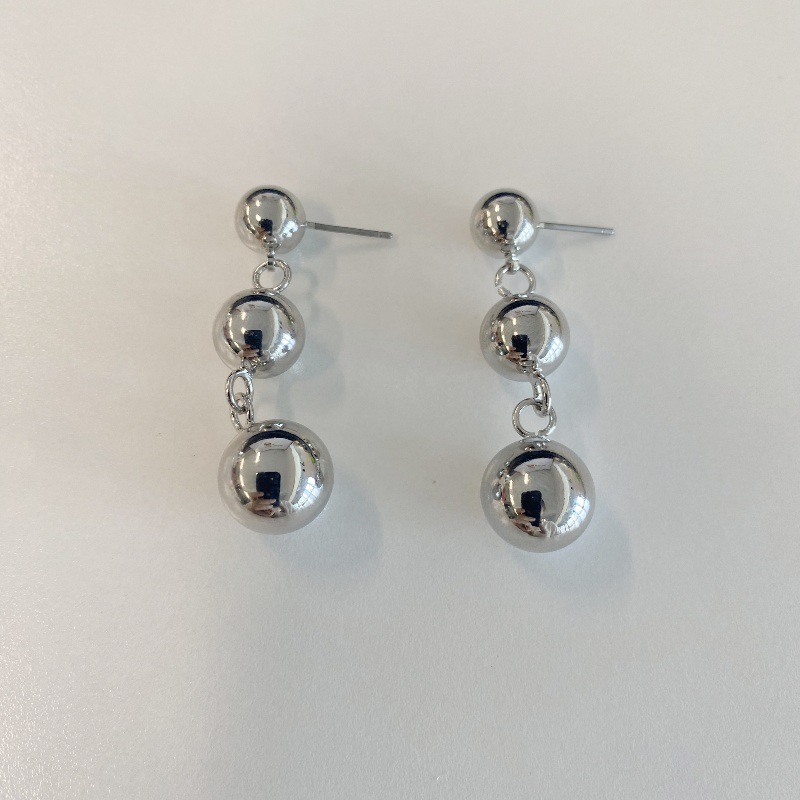 网红博主同款铜球耳环耳钉电镀真金日韩新款女欧美街拍超大耳环女详情10