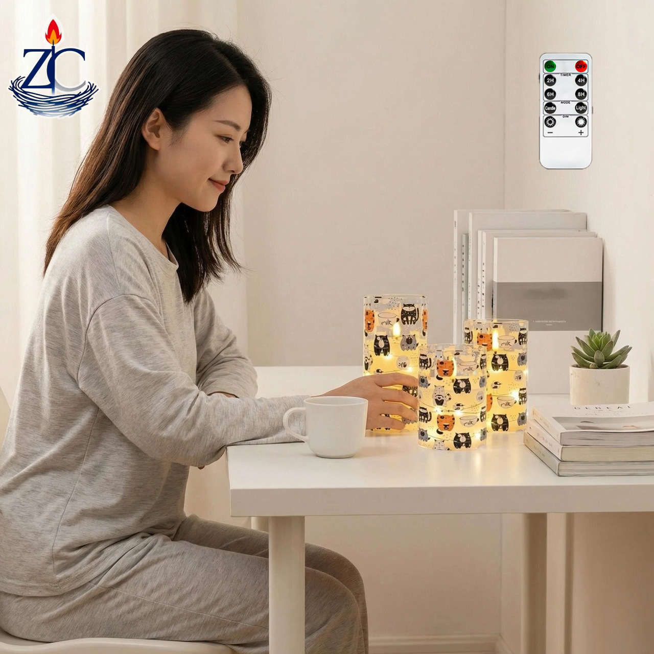 Uv-printed new MILK replaceable pattern luminous decorative candle 7.5 electronic candle factory direct sales pic 6