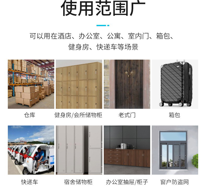 Intelligent fingerprint padlock, outdoor waterproof and anti-rust padlock, intelligent electronic padlock head, door anti-theft password lock, cabinet pic 12