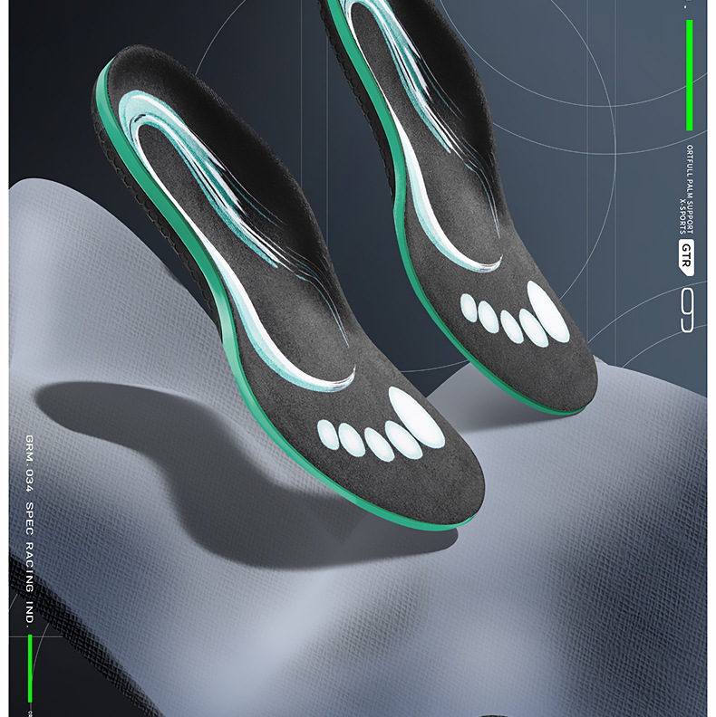 篮球鞋垫男运动减震气垫高弹吸汗防臭透气扁平足足弓支撑鞋垫夏季详情15