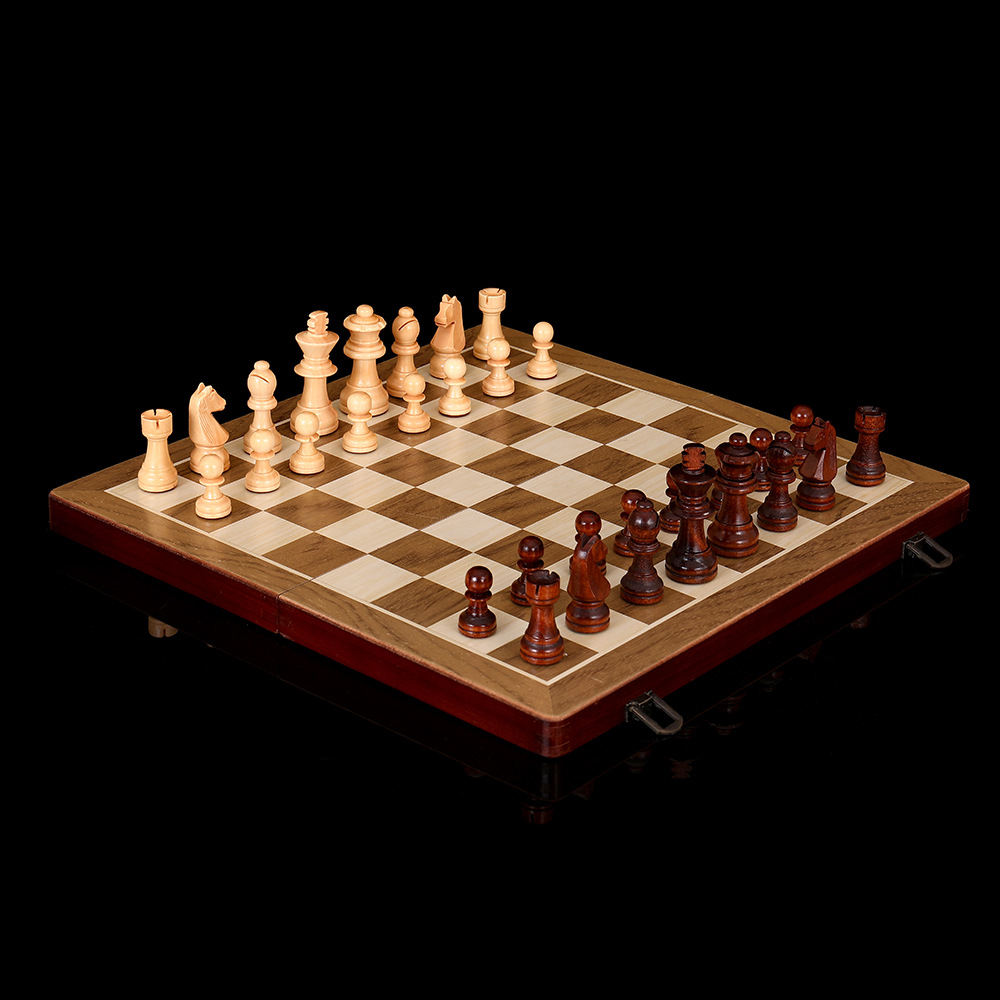 无磁性二合一国际象棋跳棋木质含双后专业级棋牌桌游玩具厂家外贸详情22