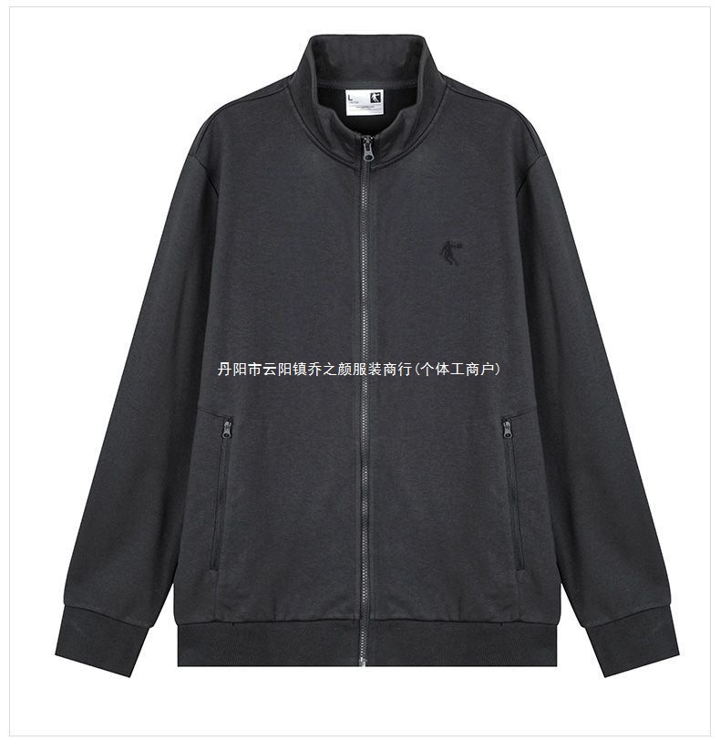 中国乔丹外套男装秋季新款立领开衫舒适潮流宽松休闲长袖运动服男详情30