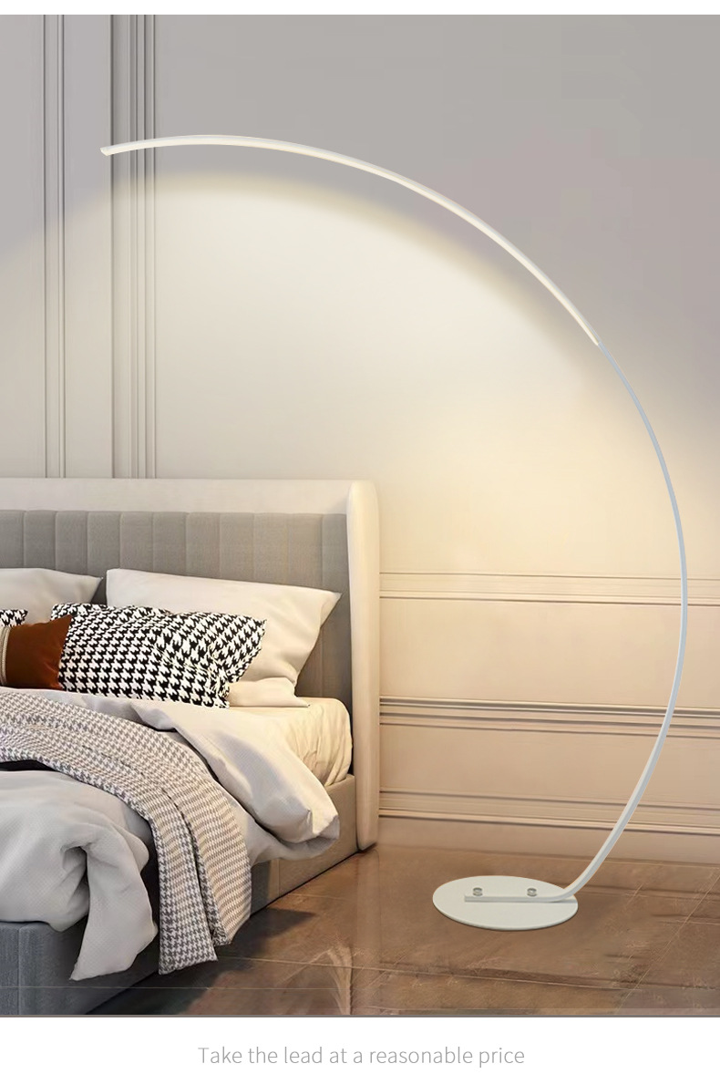 Fishing floor lamp, beside the sofa in the living room, modern bedroom, study, Nordic InS-style minimalist luxury floor lamp pic 28