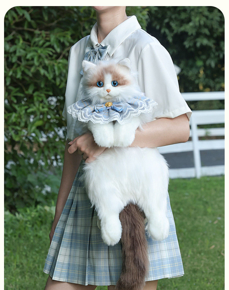 布偶猫咪背包仿真双肩包包玩偶公仔毛绒玩具生日礼物批发三花猫详情7