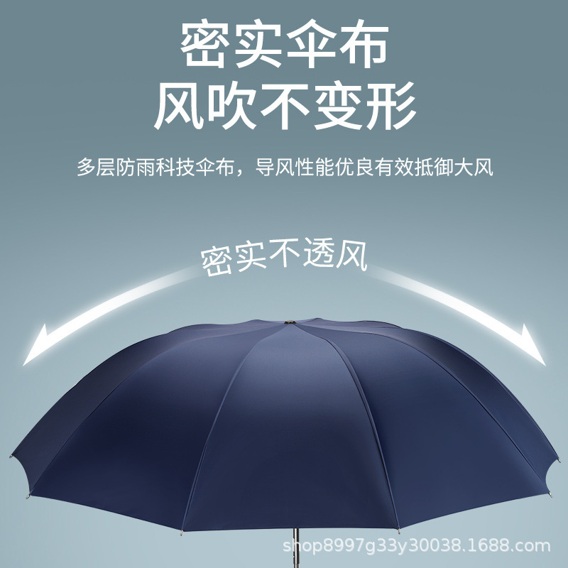 大号超大雨伞男女三人双人晴雨两用伞加大加固学生折叠加厚遮阳伞详情6