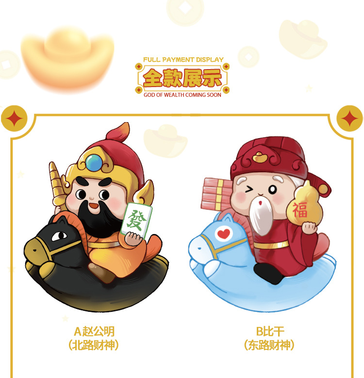 马上有财神盲盒 办公室桌面装饰创意摆件卡通萌趣树脂工艺品盲盒详情2