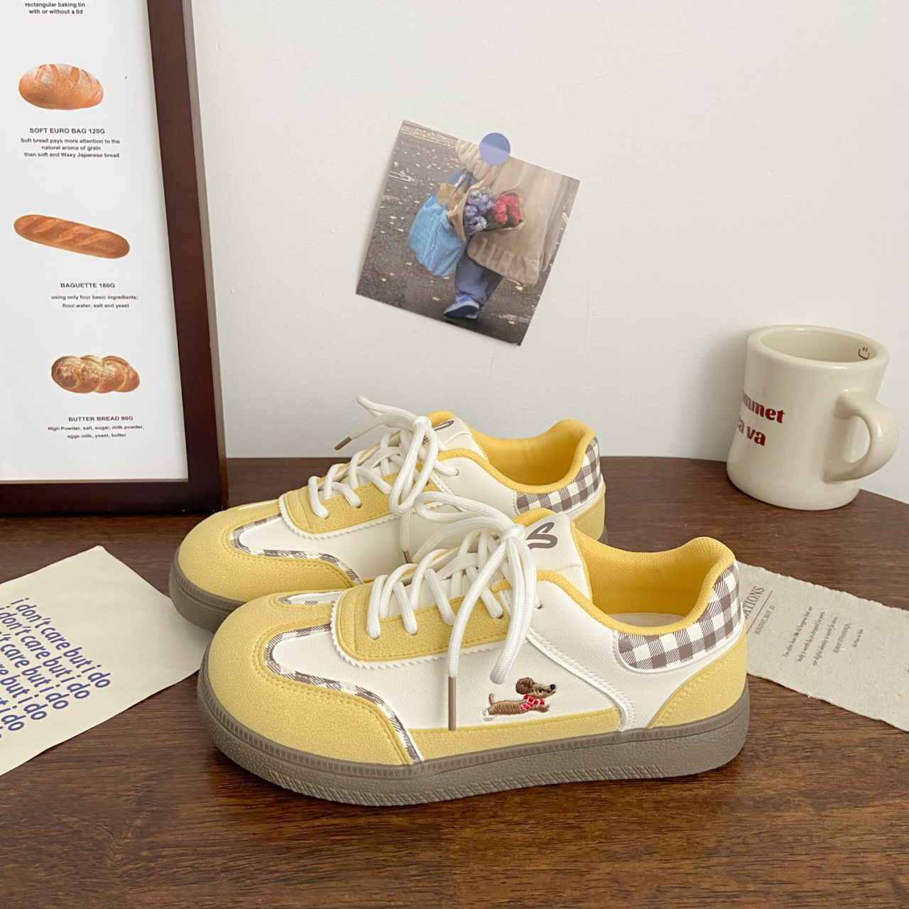 FGJX可爱小狗板鞋女2025秋季新款校园风德训鞋运动百搭休闲小白鞋详情2