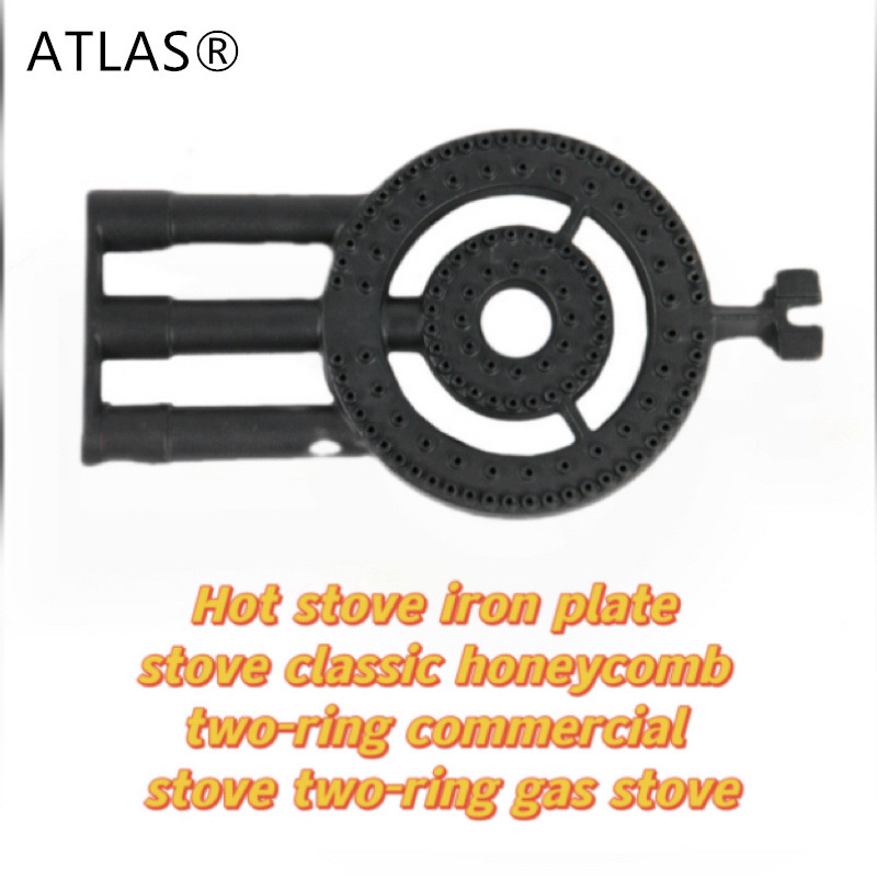 Cast iron double-ring fierce burner, commercial gas stove, outdoor portable three-tube stove pic 9