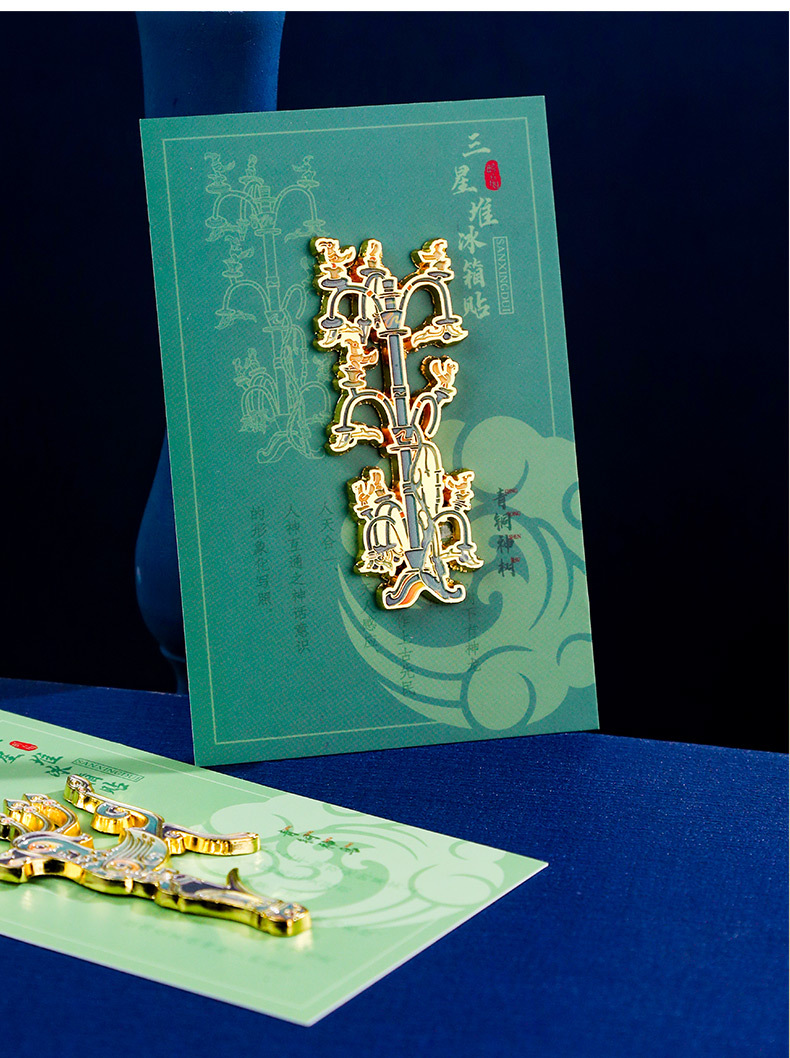 Sanxingdui Cultural and creative decorative items, new refrigerator stickers, souvenirs, magnetic stickers, bronze standing figures, New Year decorative gifts pic 19