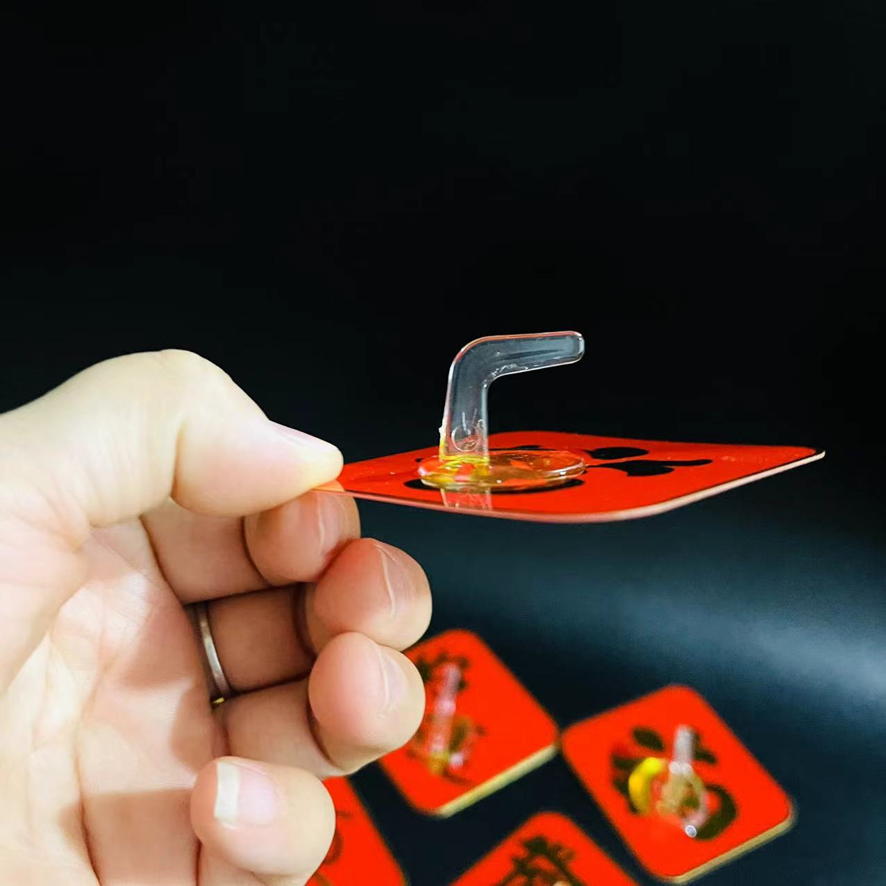 【1-8 Zones 】 Square - Sticky Hook 100/ pack 4000/ box Square Sticky hook, Fu character Personalized Sticky hook, Red Sticky hook, New Year Festive Sticky hook, no drilling required, 1 yuan store wholesale supply pic 8